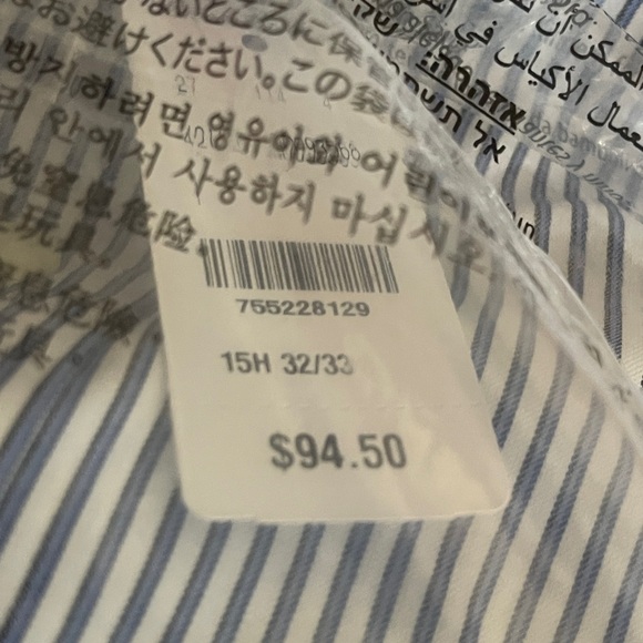 Brooks Brothers Regent Non Iron Cotton Blue Stripe Dress Shirt  new - Picture 7 of 7